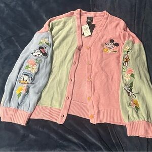 Disney Mickey Mouse And Friends Spring Pastel Girls Cardigan Plus Size